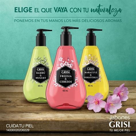 Jabón Líquido Para Manos Grisi Freesia Y Cerezos 480 Ml en venta en