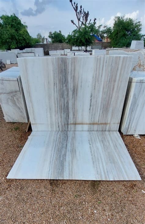 White Makrana Albeta Marble Slabs For Flooring Thickness 18 20 Mm At