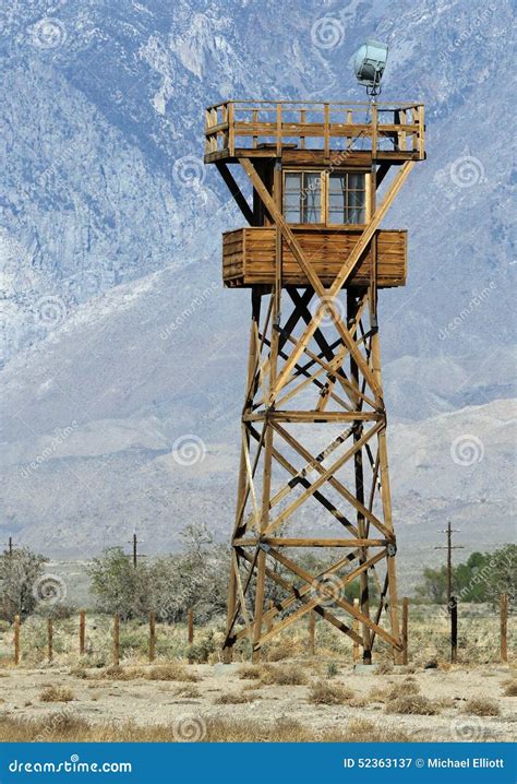 guard tower stock image image  internment guard facility
