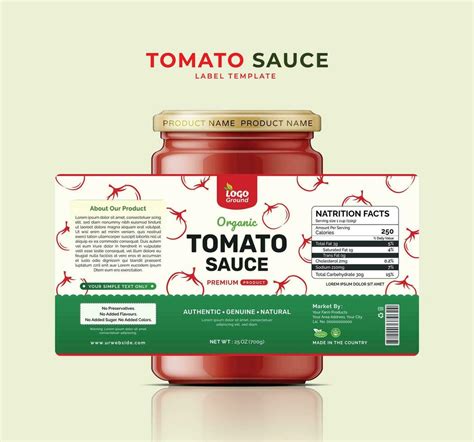 Tomato Sauce Label Bottle Jar Sticker Banner Hot Red Chili Ketchup