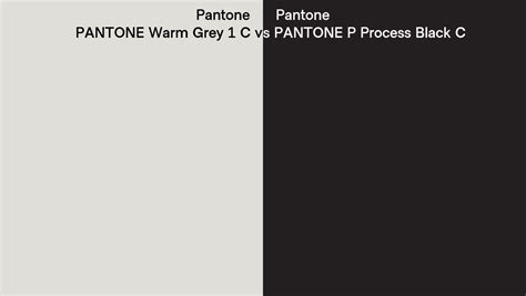 Pantone Warm Grey C Vs Pantone P Process Black C Side By Side Comparison