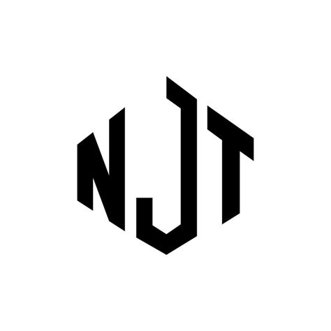 Diseño De Logotipo De Letra Njt Con Forma De Polígono Njt Polígono Y