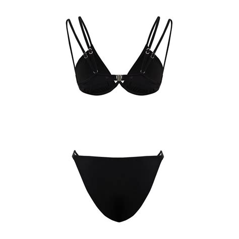 Trendyol X Zeynep Tosun Black Underwire Stone Bikini Set