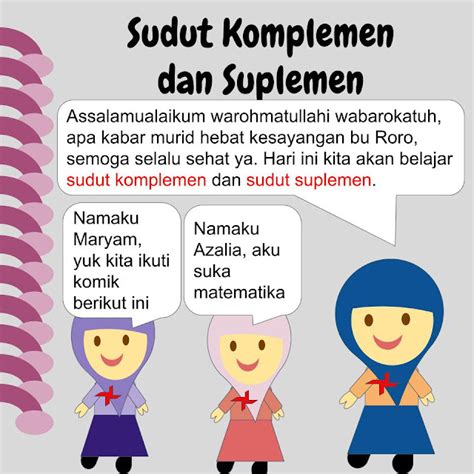 Sudut Komplemen dan Sudut Suplemen ~ SMP Muhammadiyah 1 Surabaya