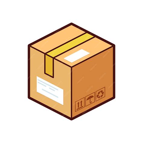 Premium Vector Cardboard Box Packaging Isometric Cartoon Illustration