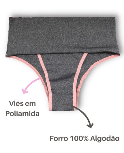 Kit Calcinha Fitness Cintura Alta Compress O Atacado Luxe Lingerie