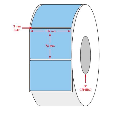 Etiqueta Térmica 102x76 Mm Azul Rkl Soluciones En Etiquetas