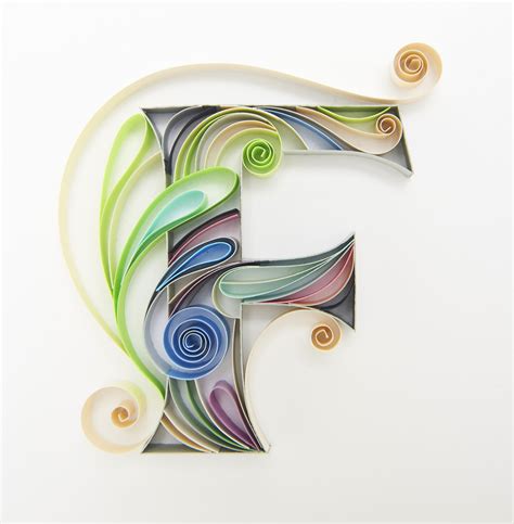 Sabeena Karnik Letter F Quilling Letters Paper Quilling Designs