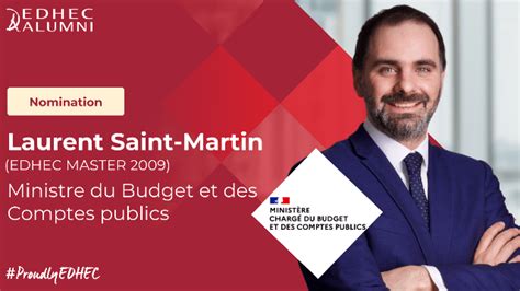 Laurent Saint Martin Edhec Master Est Nomm Ministre Du Budget