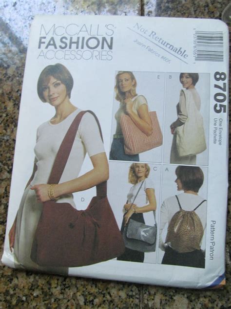 McCall S Fashion Accessories 8705 Bags Sewing Pattern NEW UNCUT EBay