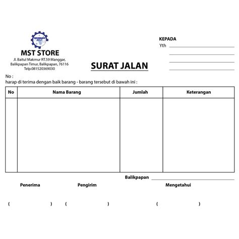 Contoh Form Tanda Terima 54 Koleksi Gambar