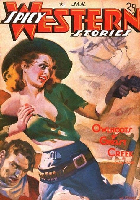 Spicy Western Stories Magazine Cover Art 40 Trading Cards Pulp