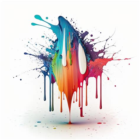 Premium Photo Colorful Watercolor Splash Illustration Ai Generative