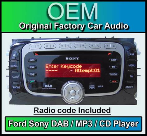 Ford Focus Cd Mp Player With Dab Radio Ford Sony Dab Car Stereo With