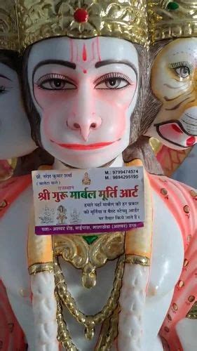 Pure White Marble Panchmukhi Hanuman Ji Statues Temple At Rs In