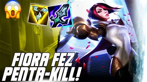 Como Jogar De Fiora Fiz Penta Kill Wild Rift Youtube