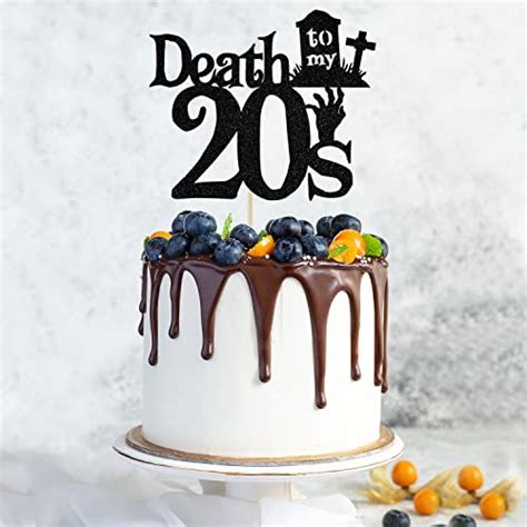 Death To My 20s Cake Topper Rip Twenties Cake Decorations Straight