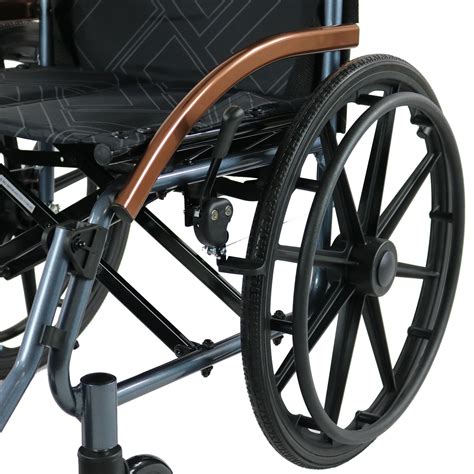 Folding Transport Transit Wheelchair Light Weight Aluminium Brakes ...