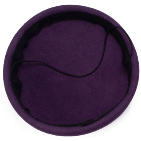 Runde Damen Wollfilz Fascinator Pillbox Beret Hut Kopfbedeckung Base