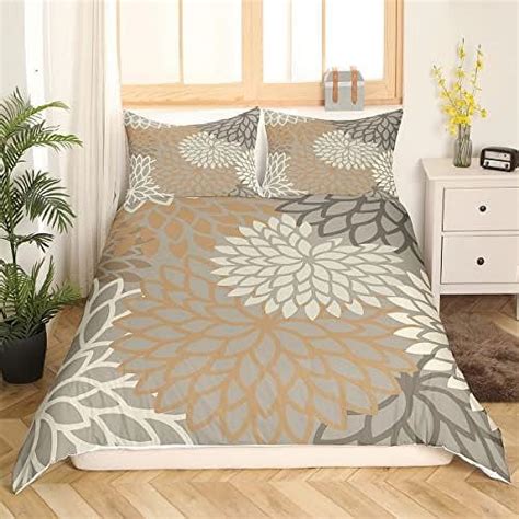 Aztec Dahlia Duvet Cover Full Size Mexican National Flower Comforter