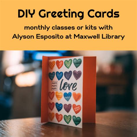 Adult Craft Class: Greeting Cards - Maxwell Memorial Library