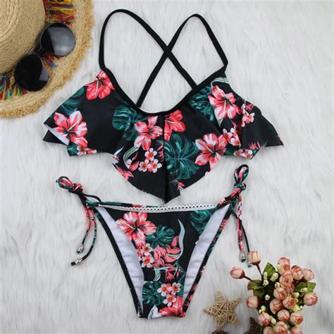 Bikini 2019 été femmes bandeau Bikini ensemble Push Up brésilien