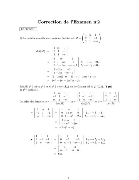 Solution Corrig D Examen Studypool