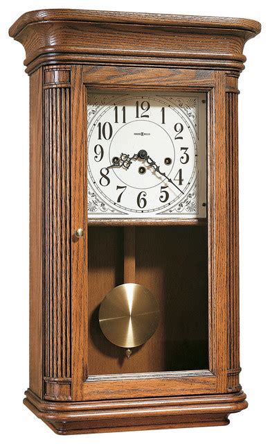 Howard Miller Key Wound Westminster Chime Oak Wall Clock | SANDRINGHAM ...