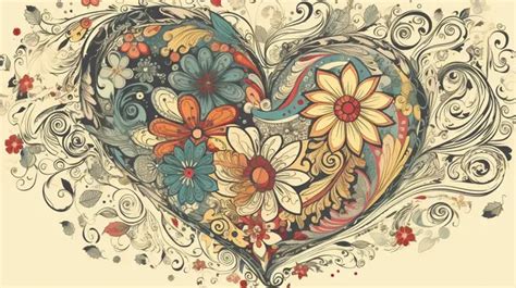 Colorful Flower Heart Bouquet Heart Leaf PNG Transparent Clipart