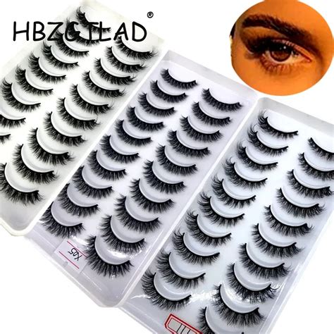 Hbzgtlad C Lios Posti Os Naturais D Faux Mink Lashes Dram Tico Fluffy