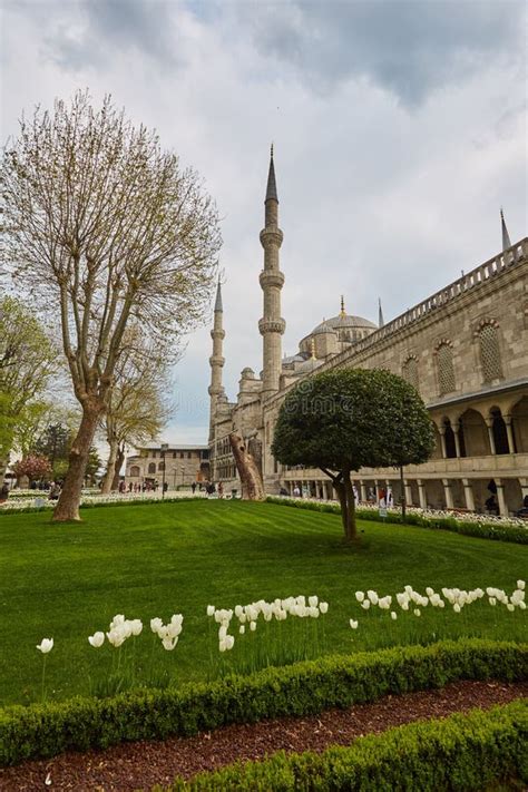 Istanbul Turkey April Ourtyard In The Blue Mosque Also