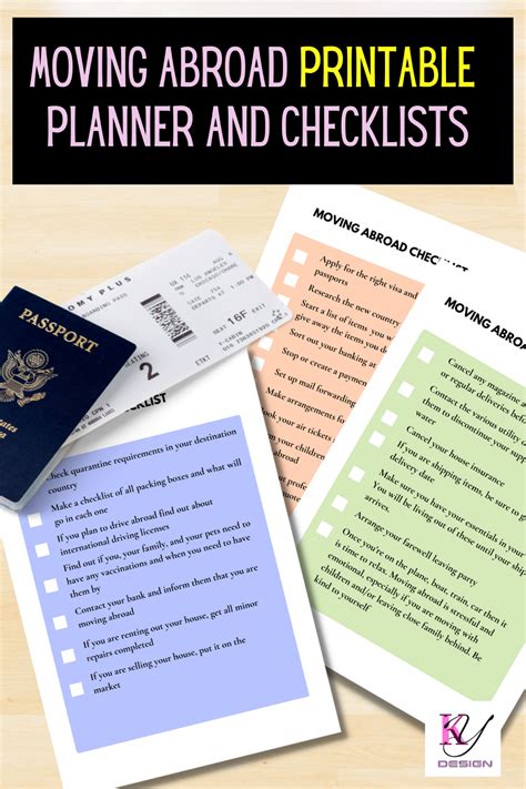 Printable Moving Checklist Moving Abroad Checklist Moving Abroad