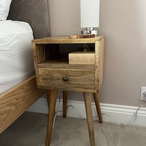 Narrow Bedside Table Small Bedside Table Slim Bedside Table Cute ...