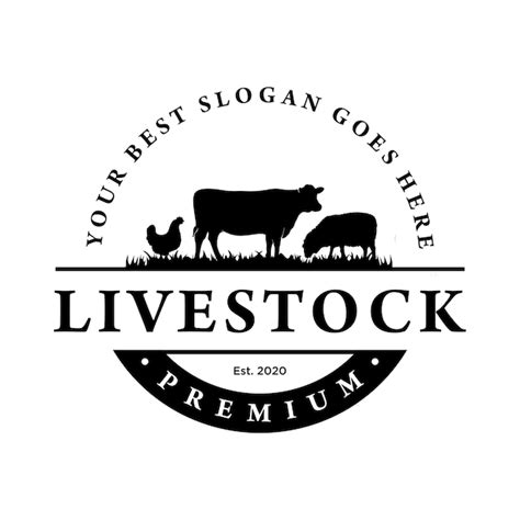 Premium Vector Livestock Farm Animal Logo Inspiration Flat Design