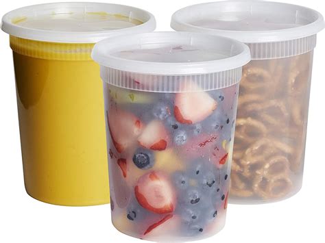 TashiBox Airtight Leakproof Plastic Soup Containers With Lids, 36-Piece