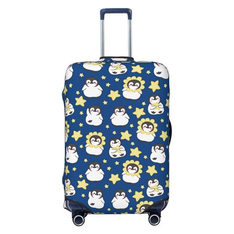 Ocsxa Travel Dust Proof Suitcase Cover Star Penguin Print Luggage Cover