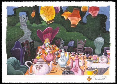 Disney Fine Art Tea With Alice By Manuel Hernandez Disney Fine Art