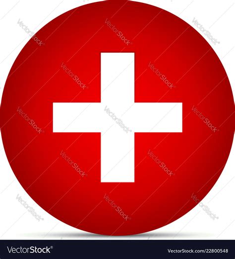 Plus Add Cross Sign Or Symbol In A Red Circle Vector Image