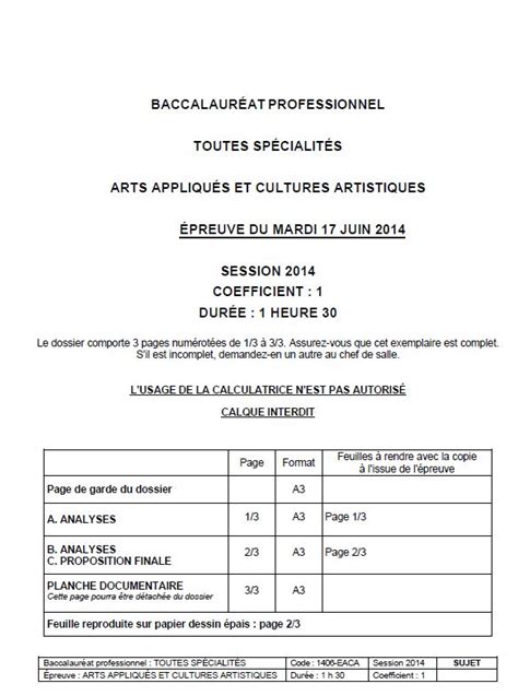 Arts Appliqu Es Bac Pro Cours Et Annales Corrig Es