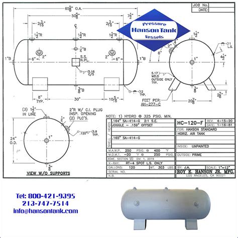 Steelfab Gallon Vertical Air Tank With Feet Inch X Off