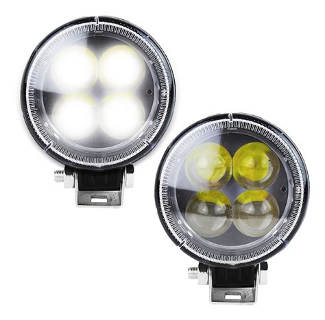 Par Faros Redondo 4 Led 3 Con Lupa Luz Blanca MercadoLibre