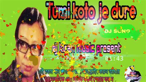 Tumi Koto Je Dure R D BURMAN Dj Kiran Music Present By Mix World