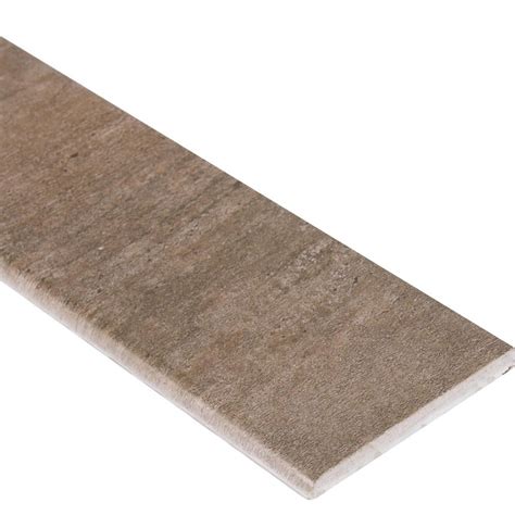 3 In X 12 In Metropolis Taupe Glazed Matte Porcelain Bullnose