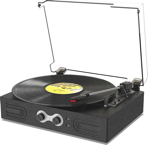 Vinyl Record Player With Speaker Vintage Turntable For Vinyl Records