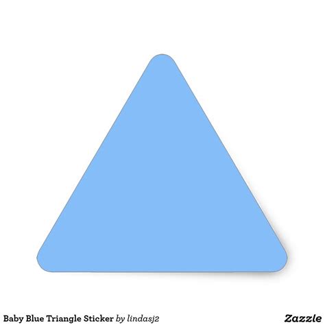 Baby Blue Triangle Sticker | Zazzle | Print stickers, Triangle, Custom ...