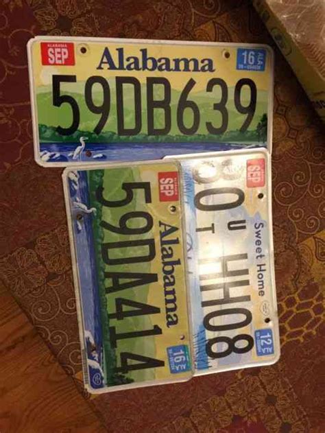 Alabama License Plates Lot of Three (3) Vehicle Utility