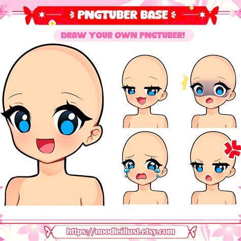 vtuber model base template etsy