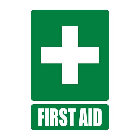 Emergency First Aid Sign Pvc Plastic 150mm X 225mm