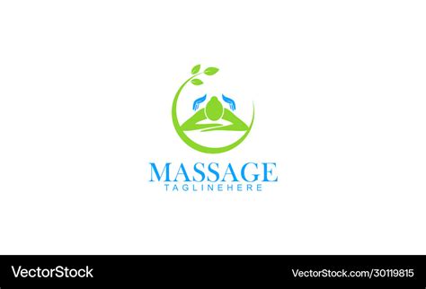 Body Massage Logo Royalty Free Vector Image Vectorstock