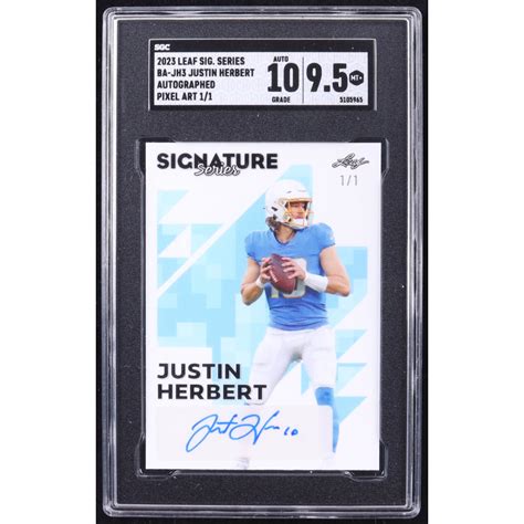 Justin Herbert Leaf Signature Series Pixel Art Bajh Rc